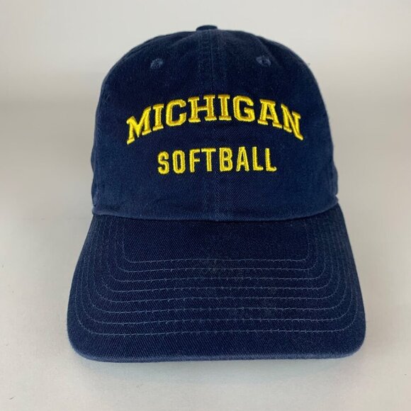 Michigan Wolverines Softball Navy Blue Nike Heritage86 Relaxed Fit Strapback Hat - Picture 2 of 5